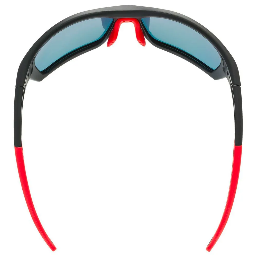 Uvex Sportstyle 232 Polarvision Verspiegelte Polarisierte Sonnenbrille, Black matte / red, Mirror Red/CAT3