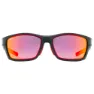 Uvex Sportstyle 232 Polarvision Verspiegelte Polarisierte Sonnenbrille, Black matte / red, Mirror Red/CAT3