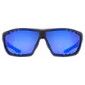 Uvex Sportstyle 706 Sonnenbrille, Black matt, Mirror Blue/CAT3