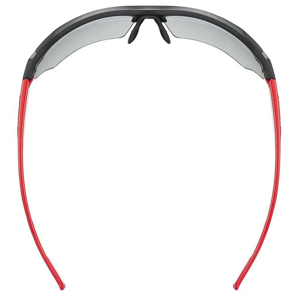 Uvex Sportstyle 802 Vario Verspiegelte Photochrome Sonnenbrille, Black / red, Silver Mirror/CAT1-3 Uvex Sportstyle 802 Vario Verspiegelte Photochrome Sonnenbrille, Black / red, Silver Mirror/CAT1-3