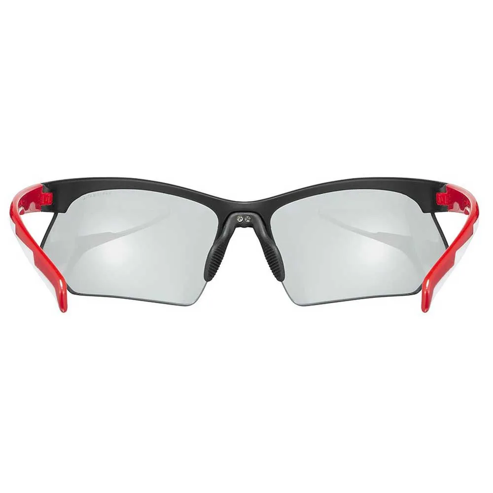 Uvex Sportstyle 802 Vario Verspiegelte Photochrome Sonnenbrille, Black / red, Silver Mirror/CAT1-3 Uvex Sportstyle 802 Vario Verspiegelte Photochrome Sonnenbrille, Black / red, Silver Mirror/CAT1-3