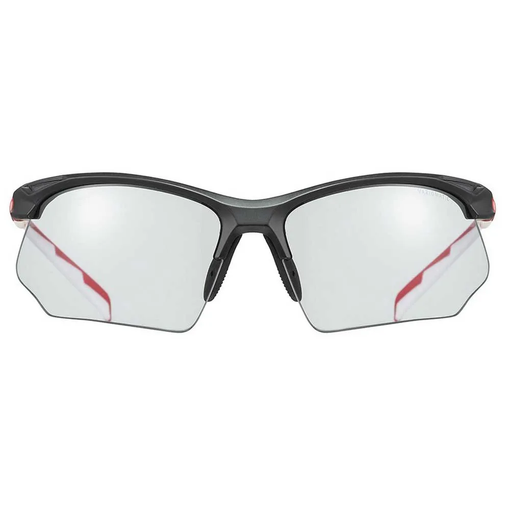 Uvex Sportstyle 802 Vario Verspiegelte Photochrome Sonnenbrille, Black / red, Silver Mirror/CAT1-3 Uvex Sportstyle 802 Vario Verspiegelte Photochrome Sonnenbrille, Black / red, Silver Mirror/CAT1-3