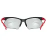 Uvex Sportstyle 802 Vario Verspiegelte Photochrome Sonnenbrille, Black / red, Silver Mirror/CAT1-3