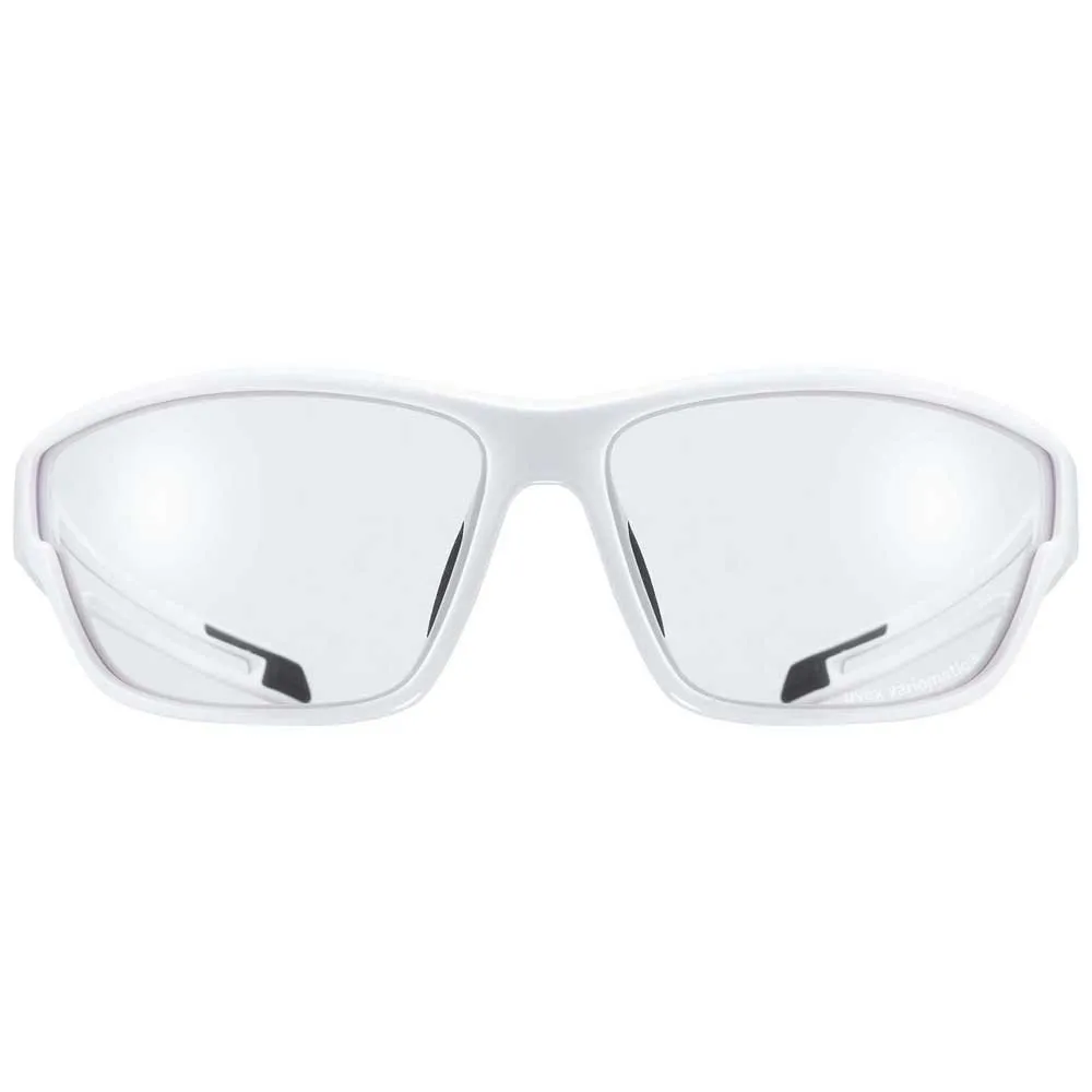 Uvex Sportstyle 806 V Photochrome Sonnenbrille, White, Variomatic Smoke/CAT1-3