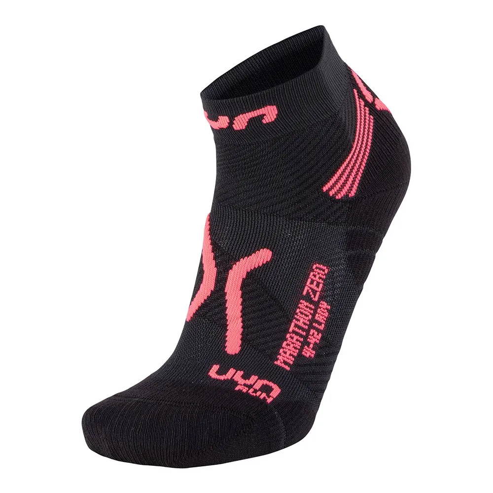 UYN Marathon Zero Socken female, Black / coral fluo UYN Marathon Zero Socken female, Black / coral fluo