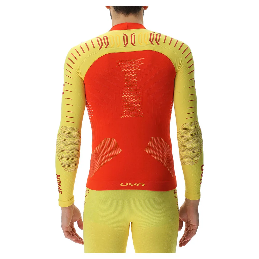 UYN Natyon 3.0 Spain Langarm-baselayer, Yellow / red