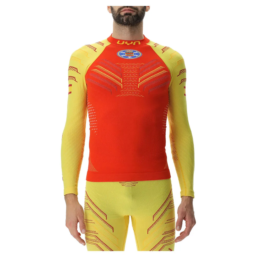UYN Natyon 3.0 Spain Langarm-baselayer, Yellow / red
