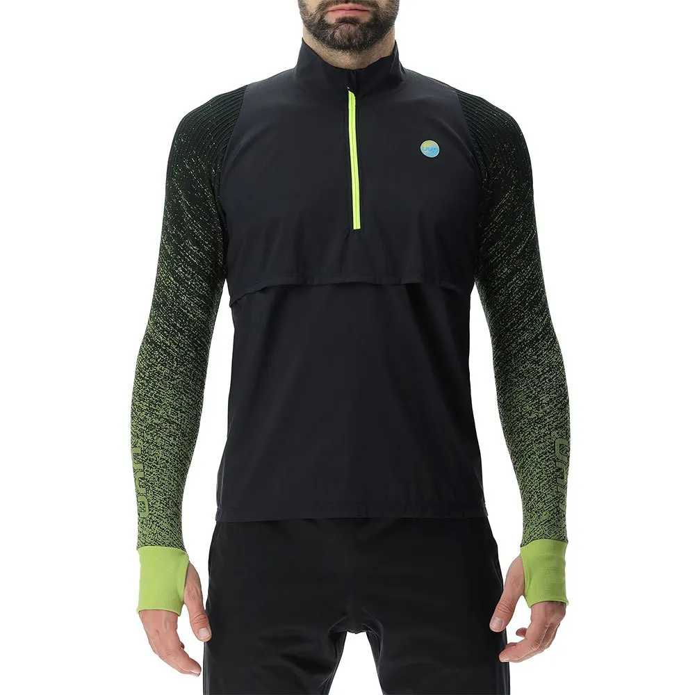 UYN Running Exceleration Windproof Zip Up Langarm-t-shirt male