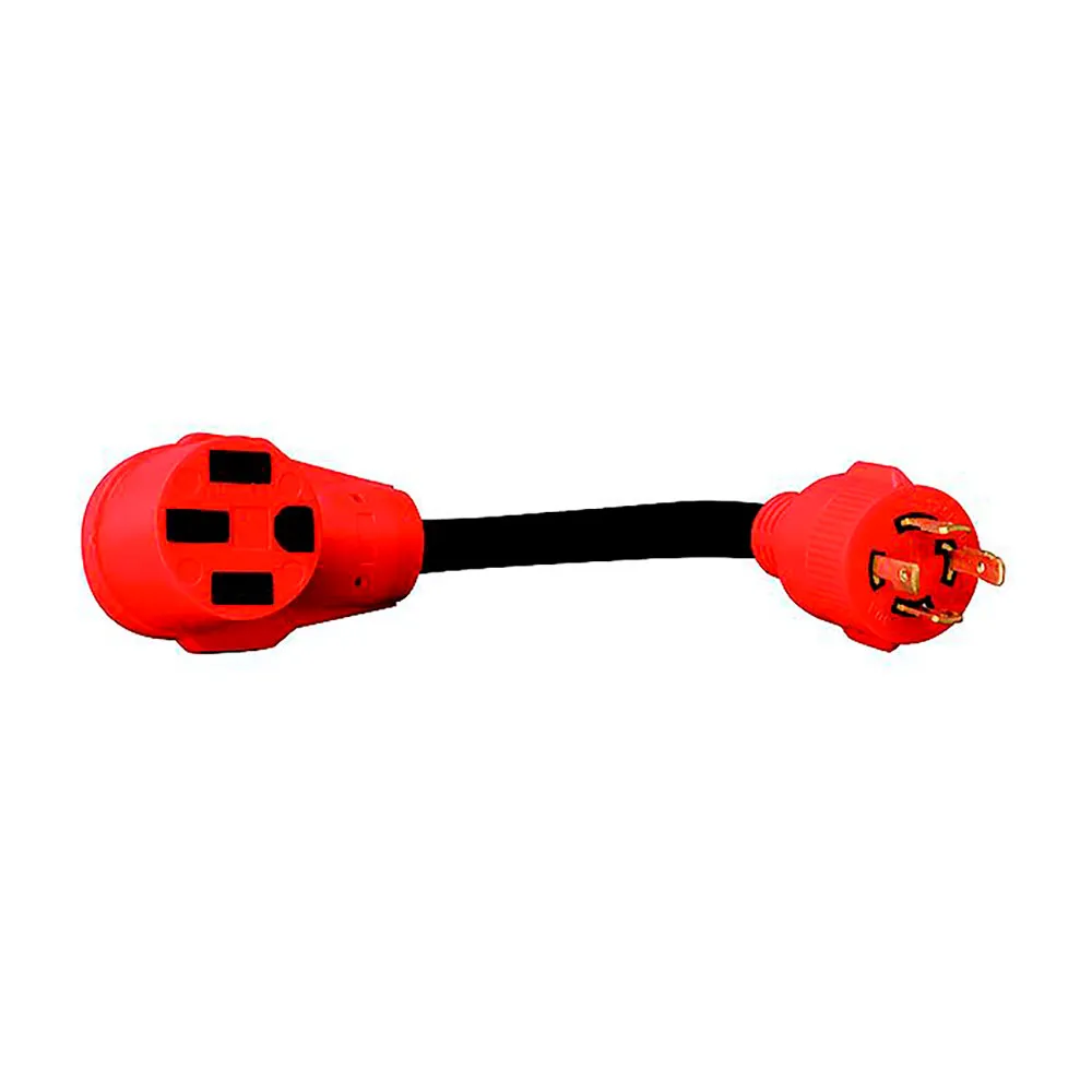 Valterra Dogbone Style 30a 4 Prong Male-30a Rv Female Steckeradapter, Black / red, One Size