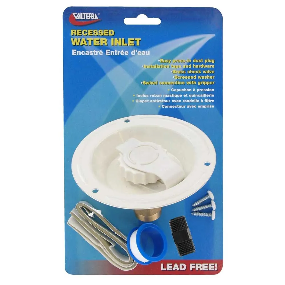 Valterra Eingebauter Wassereinlass, Colonial white, 12.7mm Valterra Eingebauter Wassereinlass, Colonial white, 12.7mm