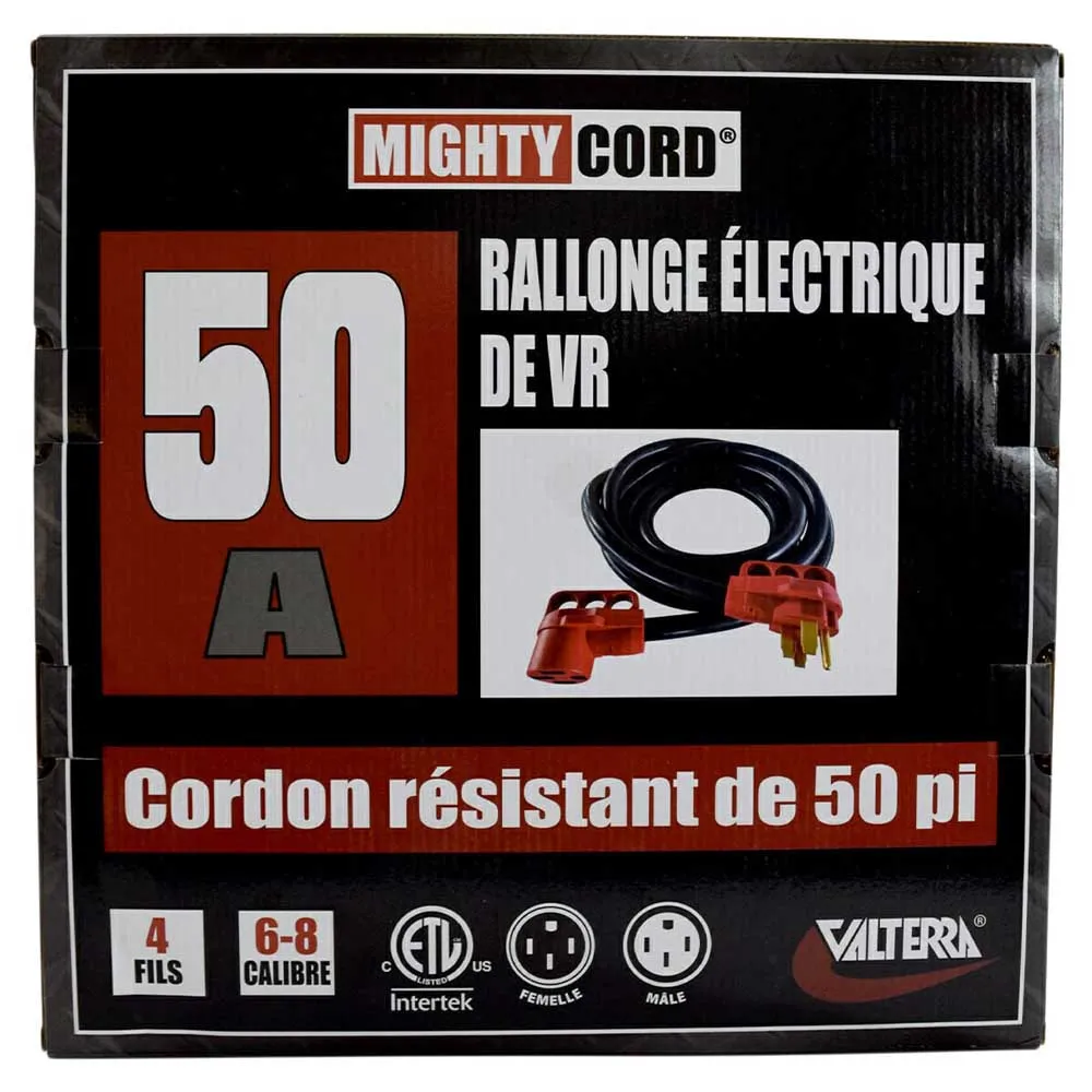 Valterra Mighty Cord Elektrisches Verlängerungskabel 15.24 M 50a, Black / red, One Size Valterra Mighty Cord Elektrisches Verlängerungskabel 15.24 M 50a, Black / red, One Size