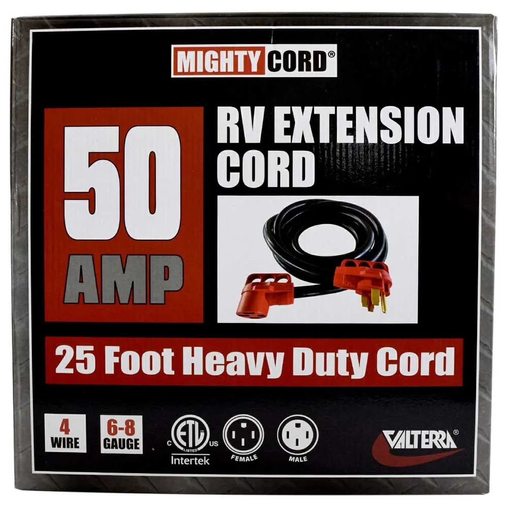 Valterra Mighty Cord Elektrisches Verlängerungskabel 7.62 M 50a, Black / red, One Size Valterra Mighty Cord Elektrisches Verlängerungskabel 7.62 M 50a, Black / red, One Size