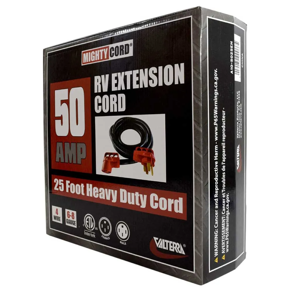 Valterra Mighty Cord Elektrisches Verlängerungskabel 7.62 M 50a, Black / red, One Size Valterra Mighty Cord Elektrisches Verlängerungskabel 7.62 M 50a, Black / red, One Size