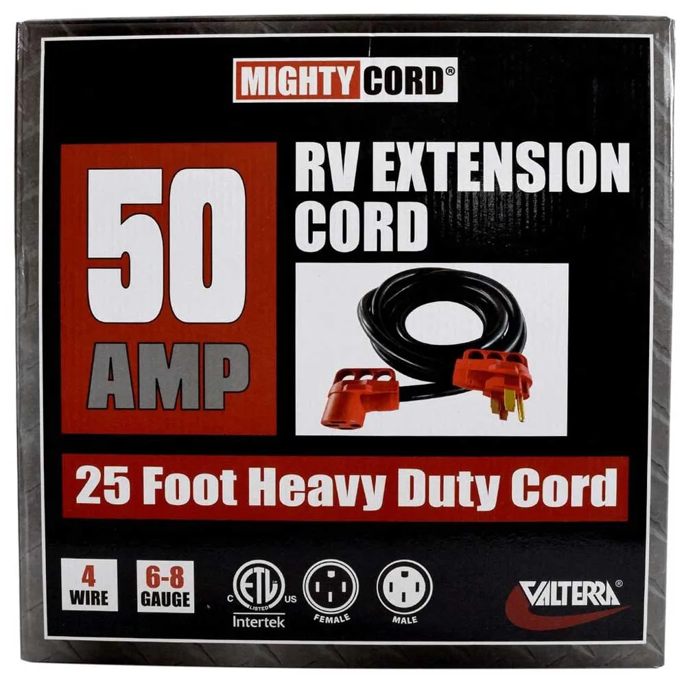 Valterra Mighty Cord Elektrisches Verlängerungskabel 7.62 M 50a, Black / red, One Size Valterra Mighty Cord Elektrisches Verlängerungskabel 7.62 M 50a, Black / red, One Size