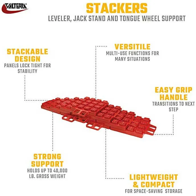 Valterra Staplernivellierer Mit Tasche 10 Einheiten, Red, One Size Valterra Staplernivellierer Mit Tasche 10 Einheiten, Red, One Size