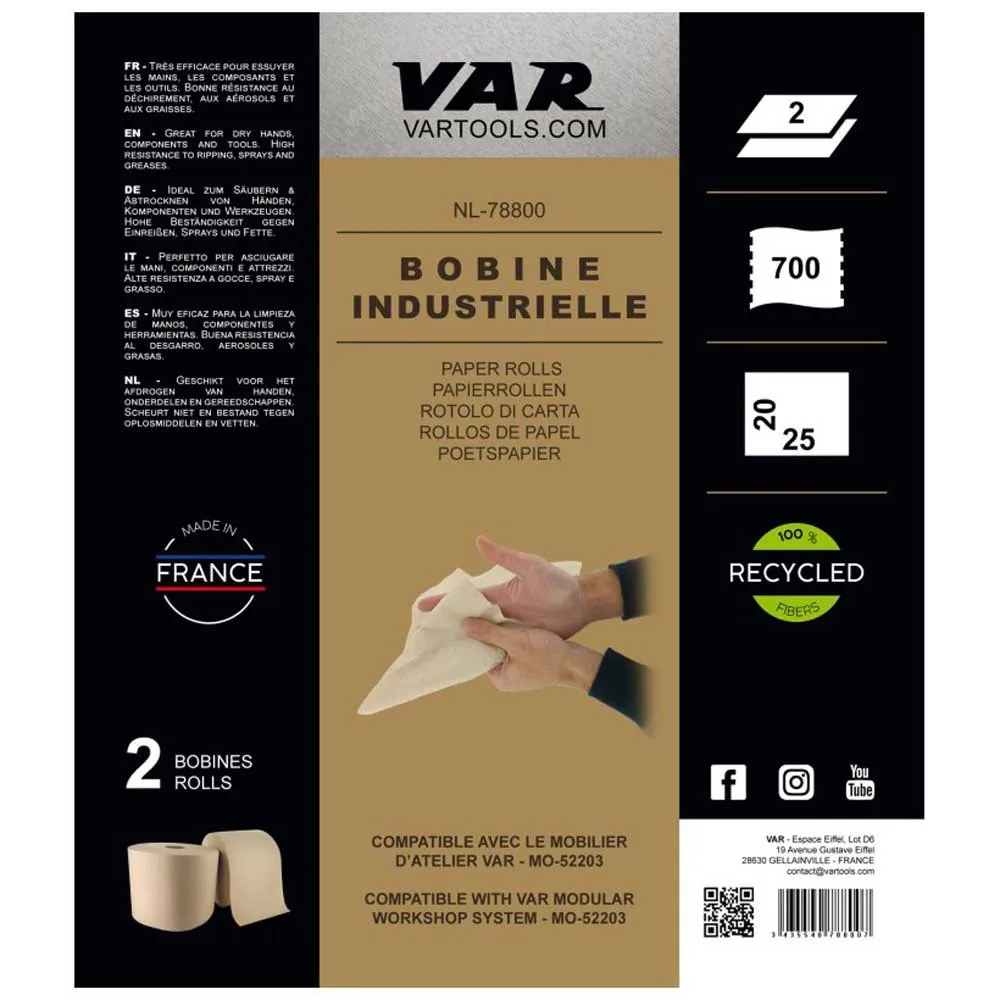VAR 2 Ecologic Paper Rolls Reinigungsmittel, Brown, One Size VAR 2 Ecologic Paper Rolls Reinigungsmittel, Brown, One Size