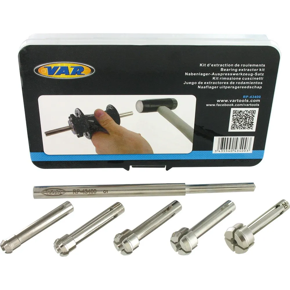 VAR Hub Bearing Extractor Kit 5 Units Werkzeug, Silver, One Size VAR Hub Bearing Extractor Kit 5 Units Werkzeug, Silver, One Size