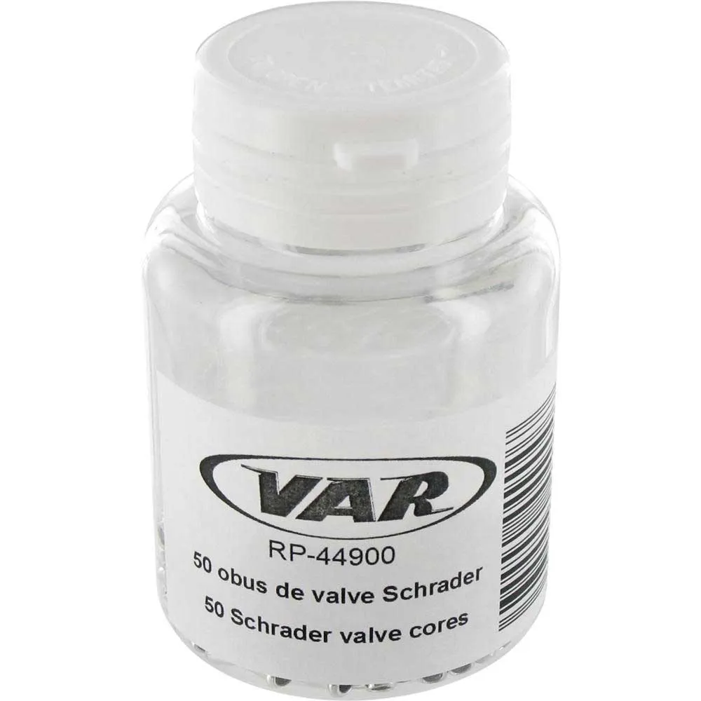 VAR Schrader Ventilkern 50 Einheiten, Silver, One Size