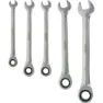 VAR Set Of 5 Rachet Combination Wrenches Werkzeug, Silver, 8-15mm