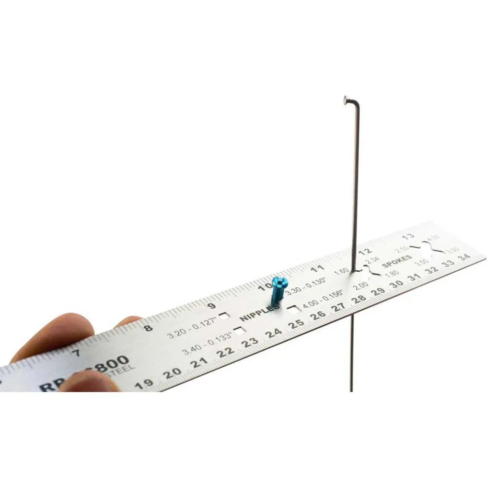 VAR Spoke And Nipple Gauge Lineal, Silver, One Size VAR Spoke And Nipple Gauge Lineal, Silver, One Size