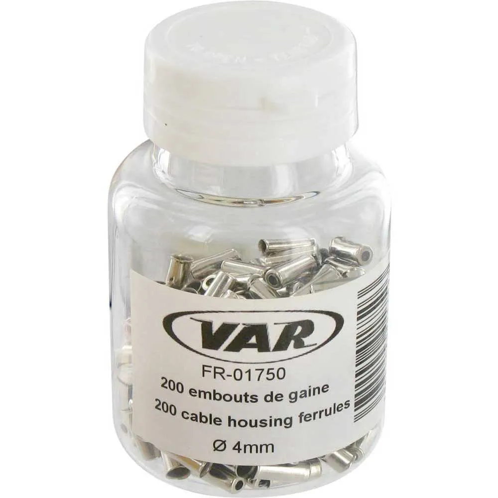 VAR Steel Kabelendhülse 200 Einheiten, Black, 4mm VAR Steel Kabelendhülse 200 Einheiten, Black, 4mm