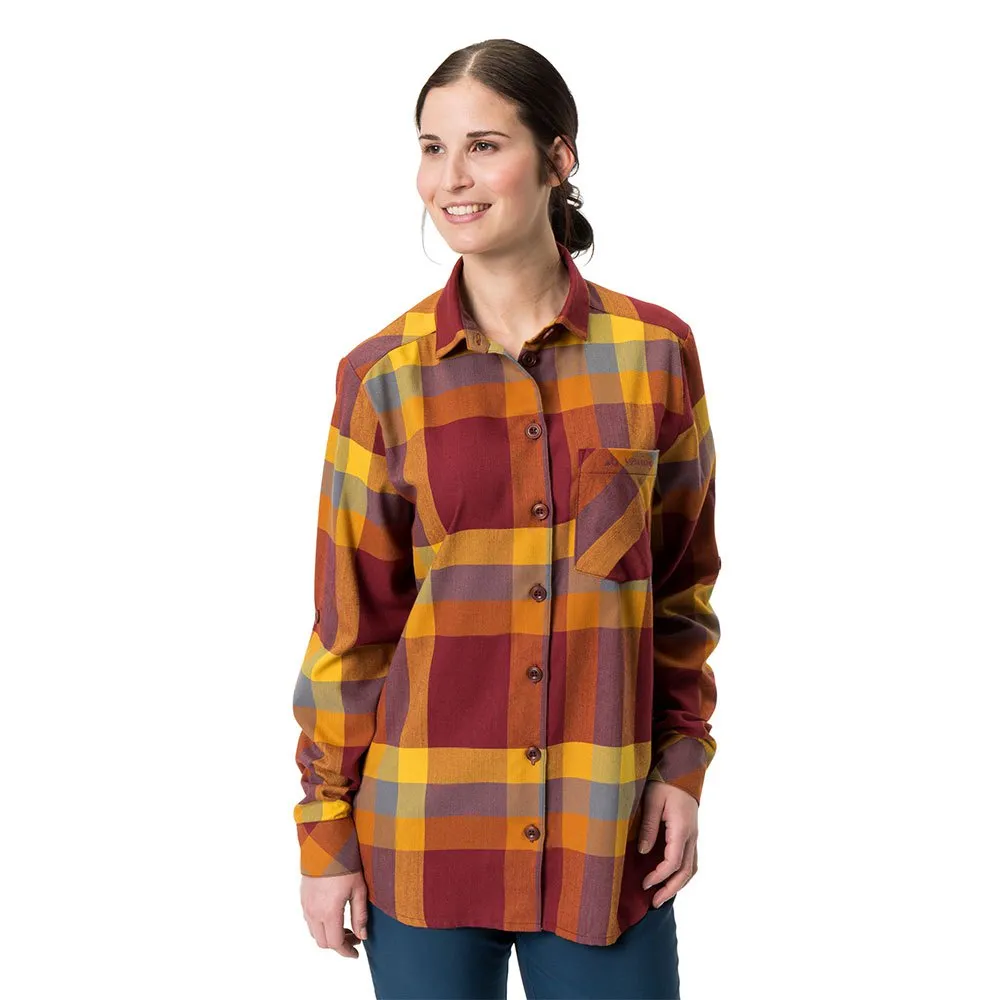 Vaude Farsund Ii Langarmhemd, Dark cherry