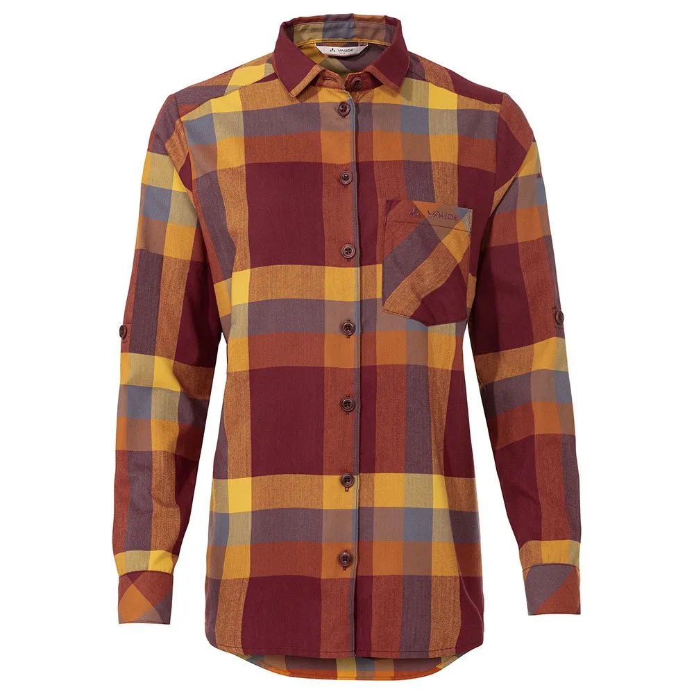 Vaude Farsund Ii Langarmhemd, Dark cherry