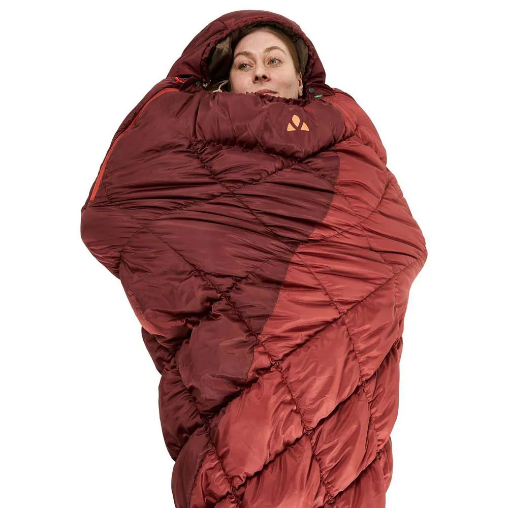 Vaude Meglis 300 Syn Schlafsack, Dark cherry, Left Zipper
