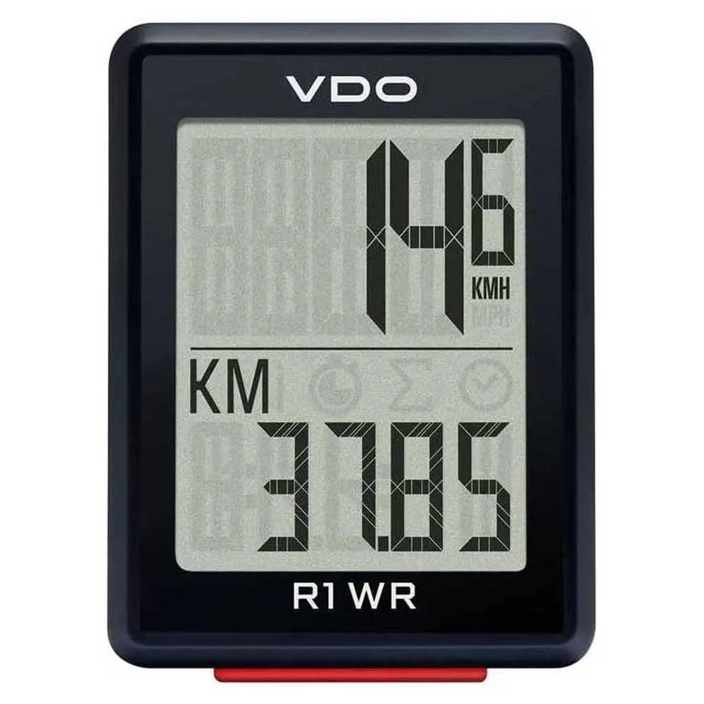 VDO R1 Wr Fahrradcomputer, Black, One Size VDO R1 Wr Fahrradcomputer, Black, One Size