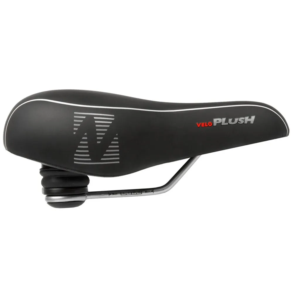Velo Plush Elasto Sattel, Black, 211mm Velo Plush Elasto Sattel, Black, 211mm