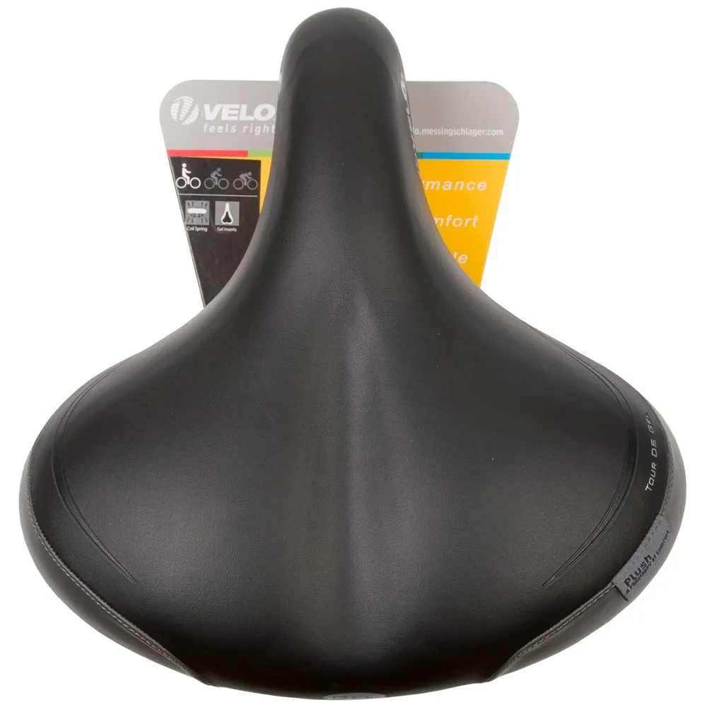 Velo Tour Ds Gel Sattel, Black / grey, 255mm Velo Tour Ds Gel Sattel, Black / grey, 255mm