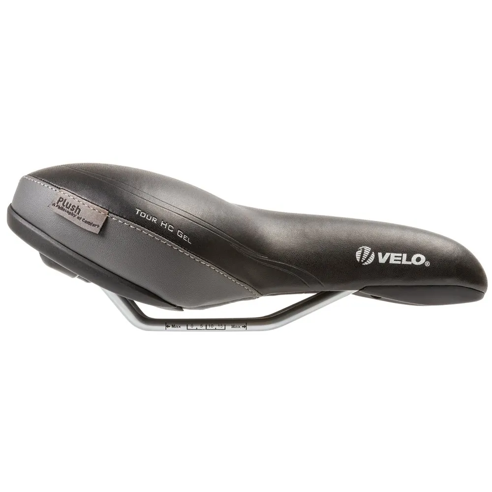 Velo Tour Hc Gel Sattel, Black / grey, 168mm Velo Tour Hc Gel Sattel, Black / grey, 168mm