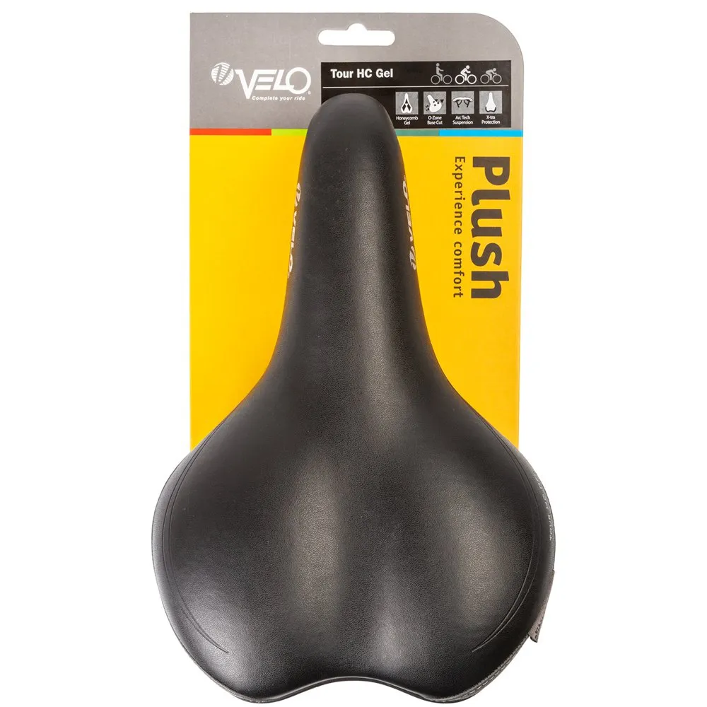 Velo Tour Hc Gel Sattel, Black / grey, 168mm Velo Tour Hc Gel Sattel, Black / grey, 168mm