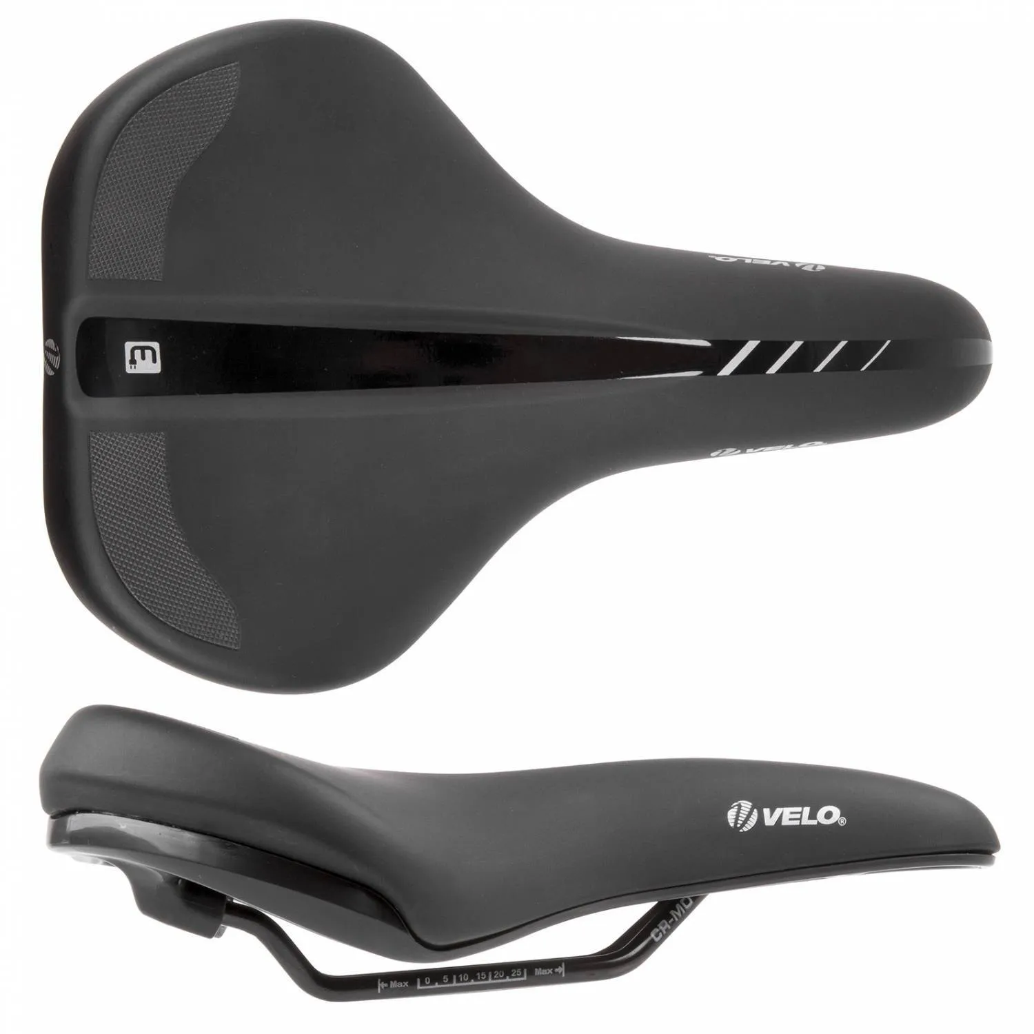 Velo Wandersattel Fit E1 (spéciale E-bike) Unisex, schwarz, 270 x 190mm