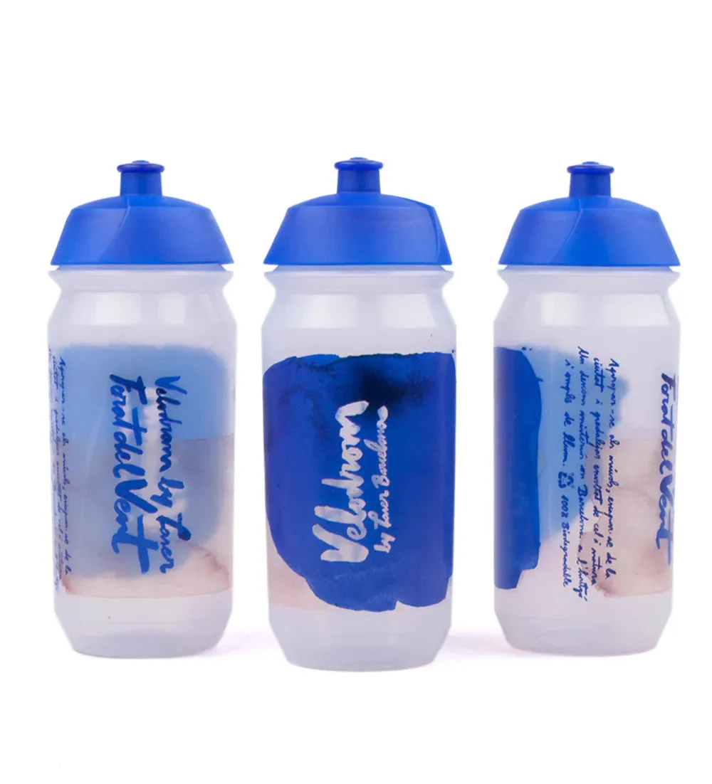 Velodrom VCC VELODROM by LASER Forat del Vent Trinkflasche, Transparent/blau Velodrom VCC VELODROM by LASER Forat del Vent Trinkflasche, Transparent/blau
