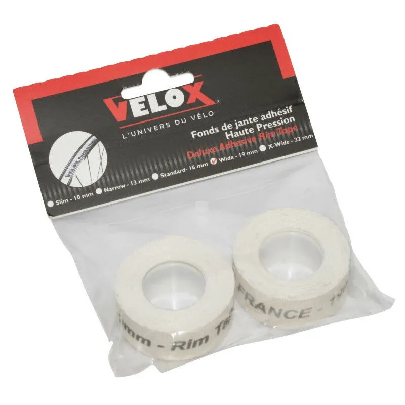 VELOX 2 Stück auf Karte Felgenband Adhesive Tresse 19 Unisex, weiß, 2m x 19mm VELOX 2 Stück auf Karte Felgenband Adhesive Tresse 19 Unisex, weiß, 2m x 19mm