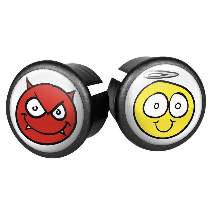 VELOX 2er-Set Lenkerstopfen für Straßenfahrräder Doming Ange demon Unisex, rot, TU VELOX 2er-Set Lenkerstopfen für Straßenfahrräder Doming Ange demon Unisex, rot, TU