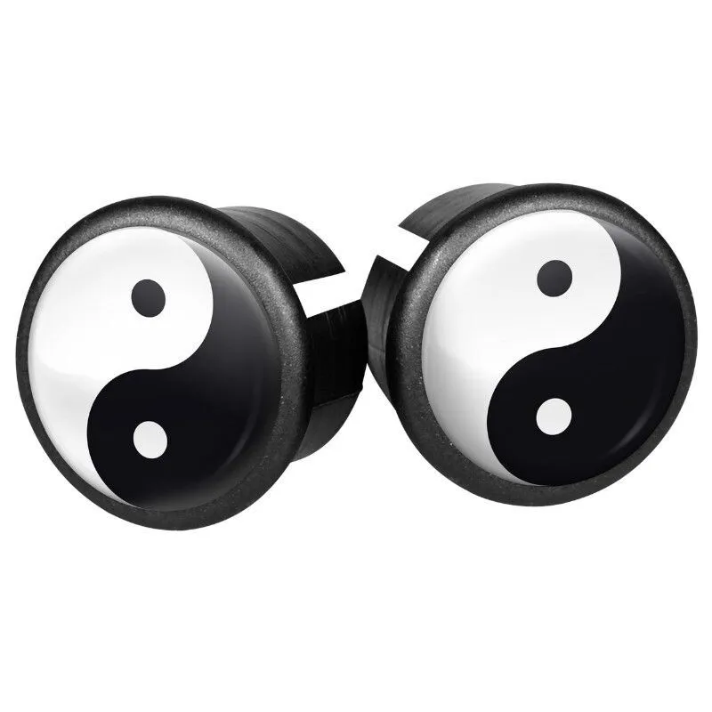 VELOX 2er-Set Lenkerstopfen für Straßenfahrräder Doming Ying Yang Unisex, schwarz, TU VELOX 2er-Set Lenkerstopfen für Straßenfahrräder Doming Ying Yang Unisex, schwarz, TU