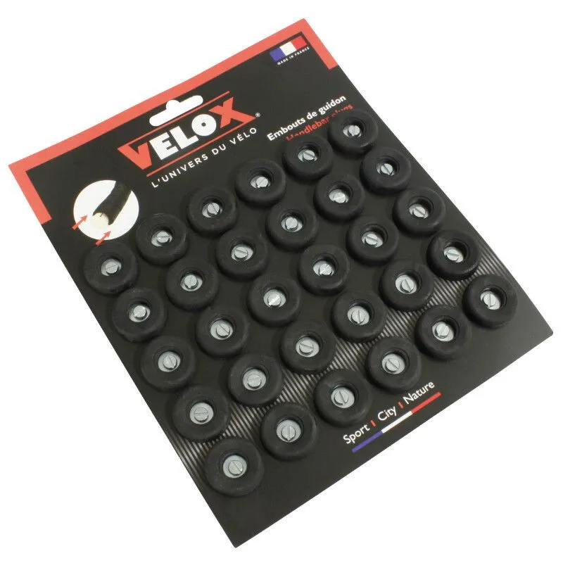 VELOX 30er Pack Lenkerstopfen für Straßenfahrräder Vintage Unisex, schwarz, TU VELOX 30er Pack Lenkerstopfen für Straßenfahrräder Vintage Unisex, schwarz, TU