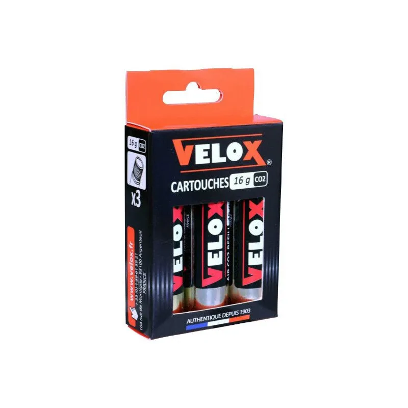 VELOX Blister mit 3 Co2-Patronen mit Gewinde Unisex, golden, 16g