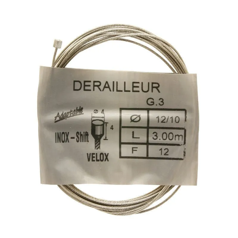 VELOX Box mit 25 Edelstahl-Schaltzügen Shimano 12-10 3,00 Unisex, silber, Ø12/Ø10mm x 3m VELOX Box mit 25 Edelstahl-Schaltzügen Shimano 12-10 3,00 Unisex, silber, Ø12/Ø10mm x 3m