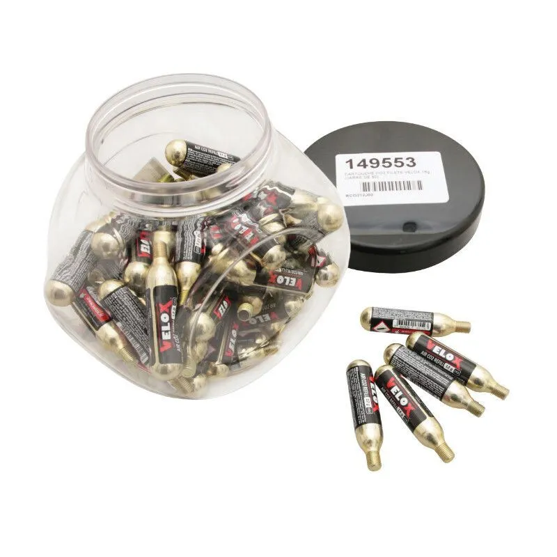VELOX Glas für 50 co2-Patronen mit Gewinde Unisex, golden, 12g