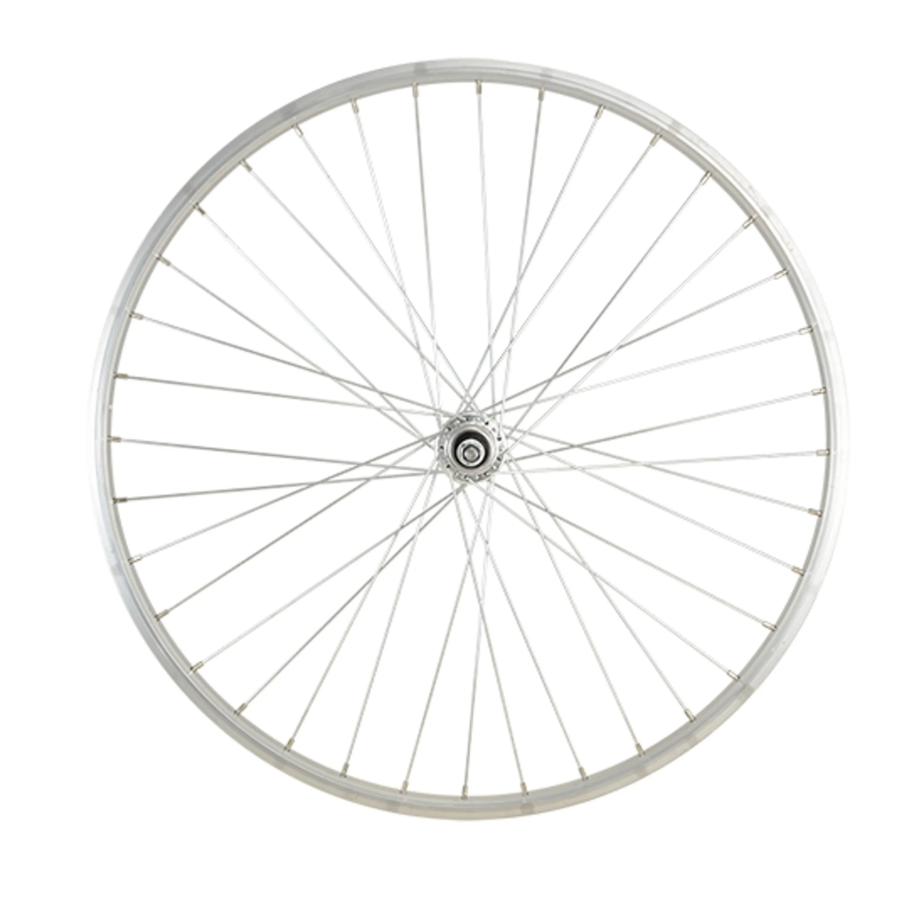 VELOX Hinterrad fürs Fahrrad, Vollachse mit Schraube, Aluminiumfelge 650 X 30A Unisex, silber, 36t