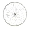 VELOX Hinterrad fürs Fahrrad, Vollachse mit Schraube, Aluminiumfelge 650 X 30A Unisex, silber, 36t