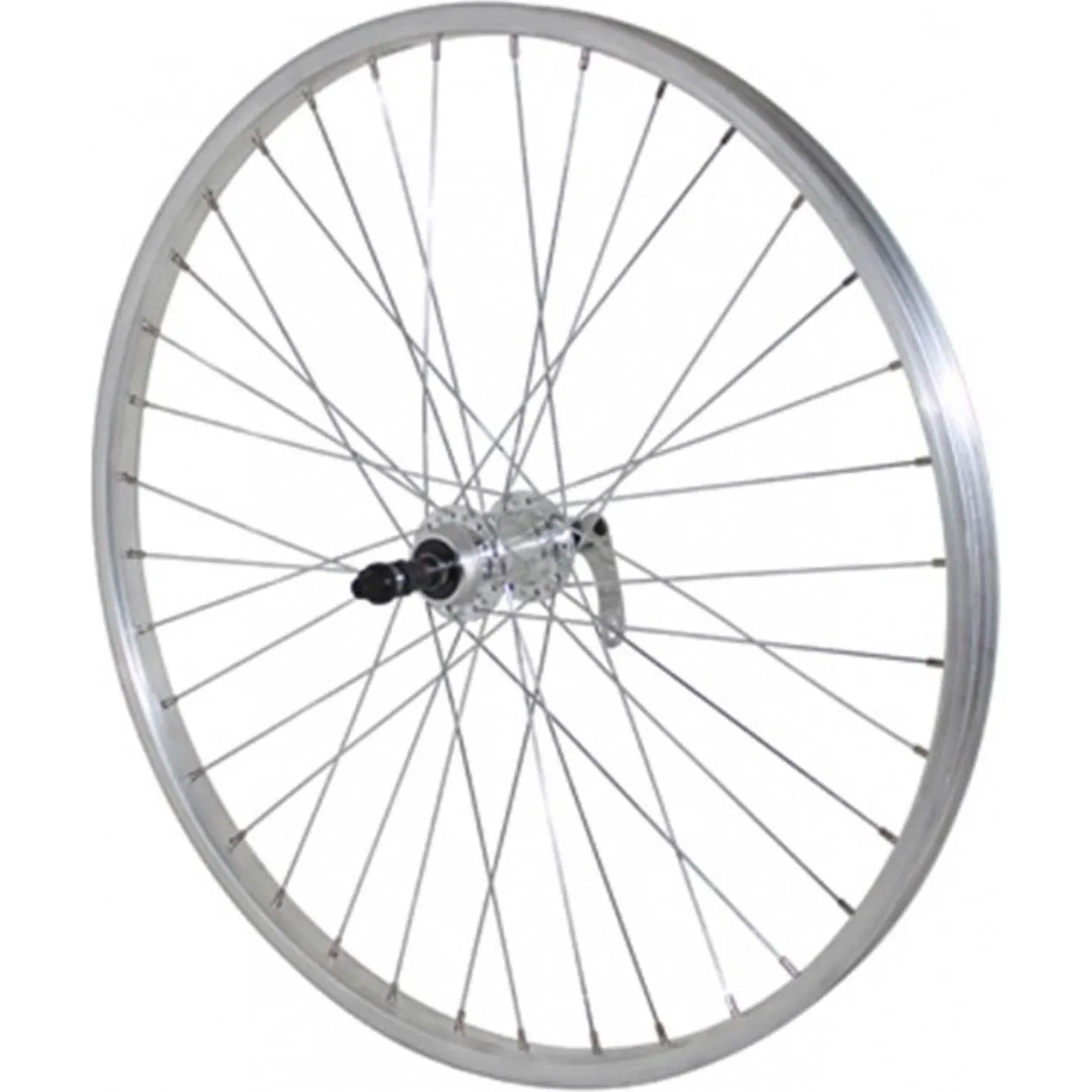 VELOX MTB-Fahrrad Hinterrad Aluminium Nabe Aluminium Blockierung 7-6V. Unisex, silber, 24" VELOX MTB-Fahrrad Hinterrad Aluminium Nabe Aluminium Blockierung 7-6V. Unisex, silber, 24"