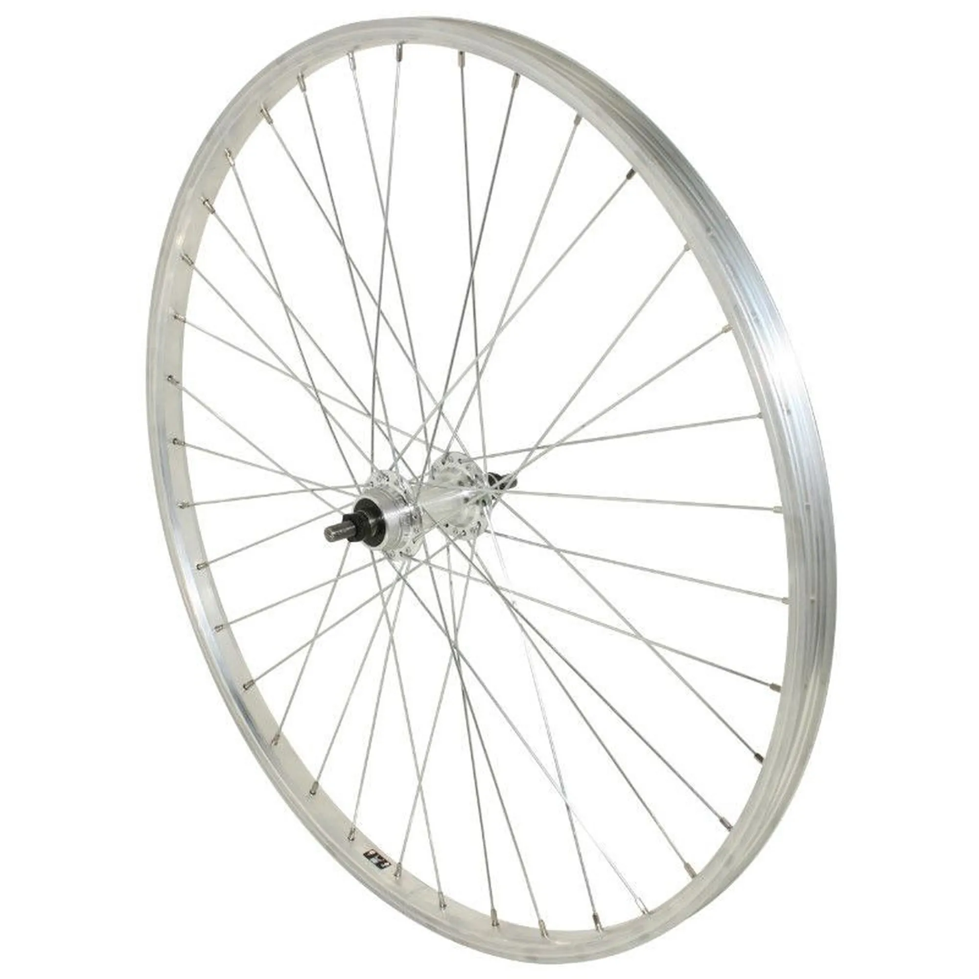 VELOX MTB-Fahrrad-Hinterrad Aluminium-Nabe Aluminium-Vollachse 1V. Unisex, silber, 26" VELOX MTB-Fahrrad-Hinterrad Aluminium-Nabe Aluminium-Vollachse 1V. Unisex, silber, 26"