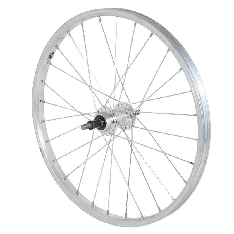 VELOX MTB-Fahrrad-Hinterrad Aluminium-Nabe Aluminium-Vollachse Rl 6-7V Unisex, silber, 20" VELOX MTB-Fahrrad-Hinterrad Aluminium-Nabe Aluminium-Vollachse Rl 6-7V Unisex, silber, 20"