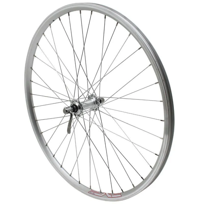 VELOX MTB-Fahrrad Vorderrad doppelwandige Aluminiumnabe blockiert Er10 Unisex, silber, 26"