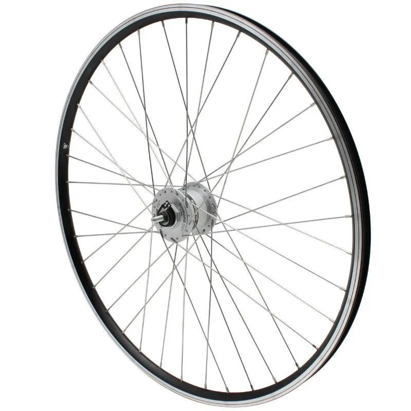VELOX Vorderrad Alu doppelwandig Nabe (Frontbeleuchtung) - Nabe Felgenmutter Er10 Shimano Dynamo Dh2N -2.4W - V-Brake 19C Unisex, schwarz, 700 x 35/40mm VELOX Vorderrad Alu doppelwandig Nabe (Frontbeleuchtung) - Nabe Felgenmutter Er10 Shimano Dynamo Dh2N -2.4W - V-Brake 19C Unisex, schwarz, 700 x 35/40mm