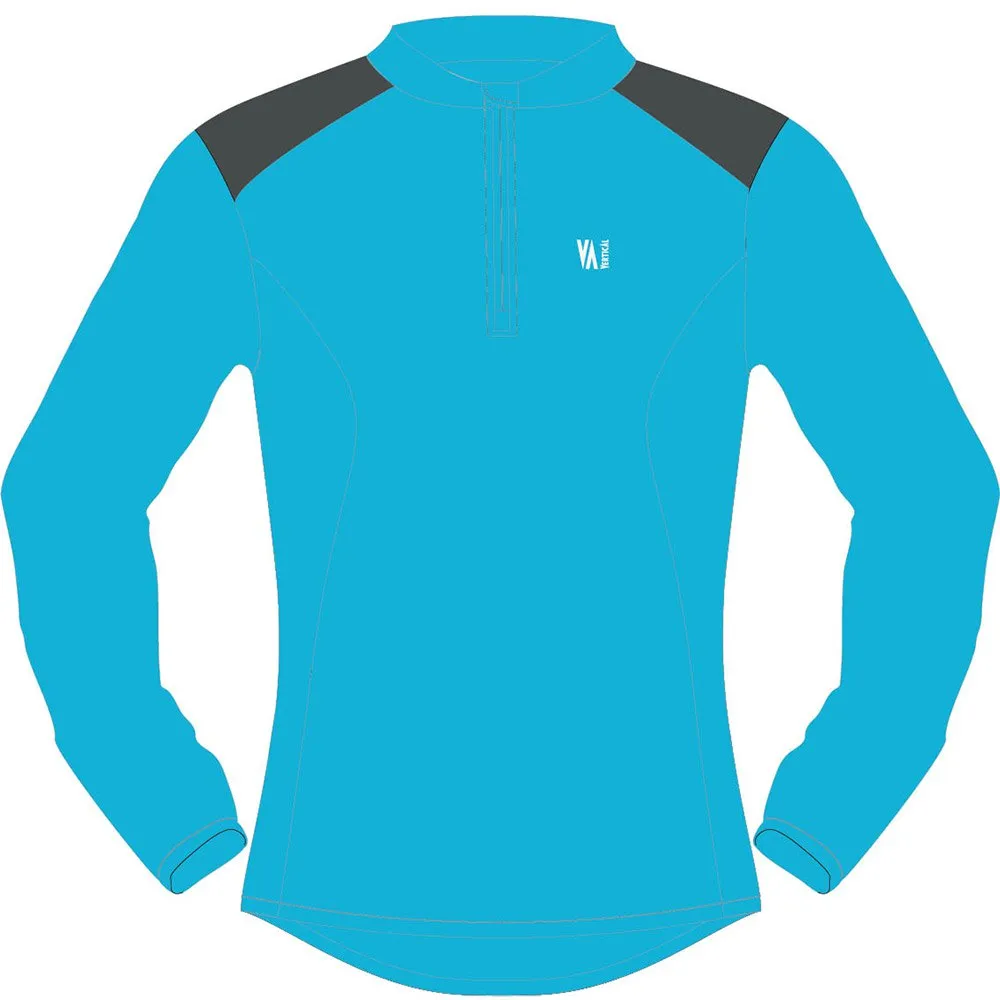 Vertical Technical Langarm-t-shirt, Electric blue / dark grey